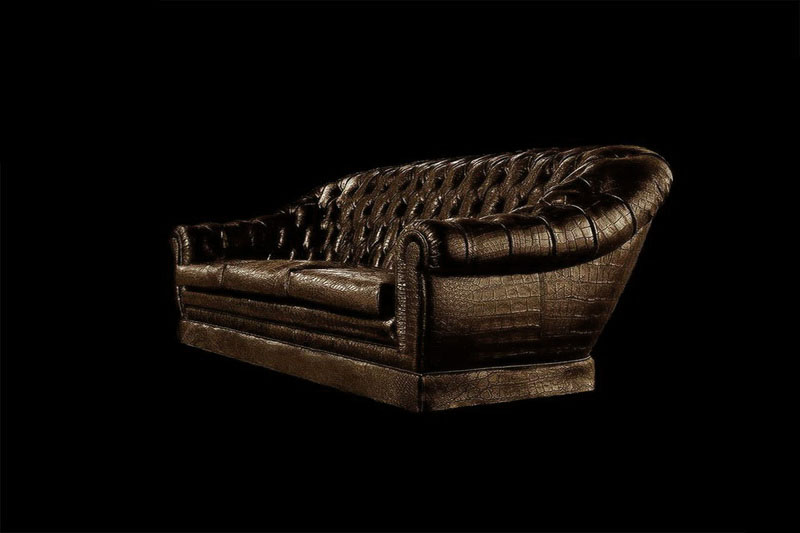 Alligator Leather Luxury Customization, Alligator Leather Couch